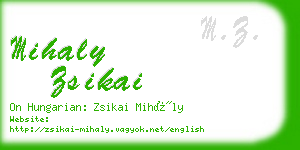 mihaly zsikai business card